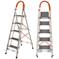 Stainless Steel Modern Attic Ladder 3-Step Folding Ladder Anti-Slip 150kg Load Capacity