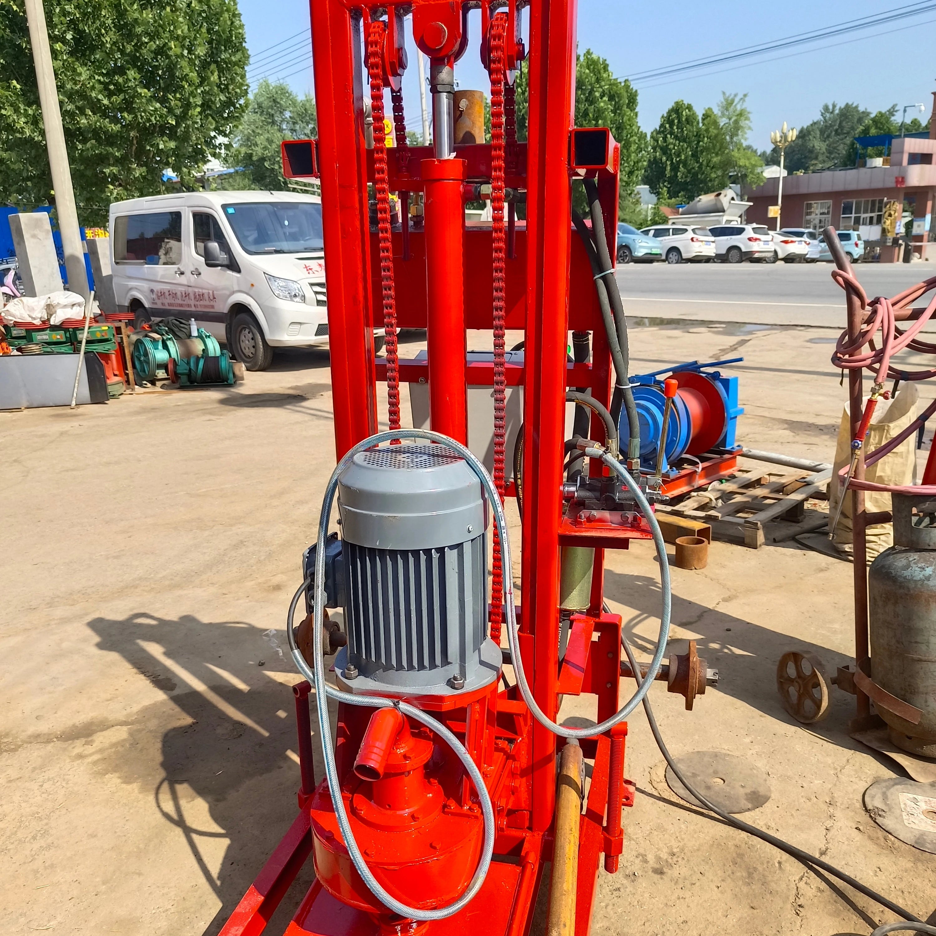 Portable Main Motor 3KW 120m Electric Small Water Well Drilling Rig Machine 380V 350mm