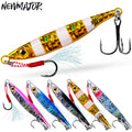 NEWMAJOR Printed 7g-30g Lead Jigging Lure Sinking Action for Freshwater Saltwater Fishing Bass Trout Stream Use-Artificial Hard