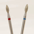 Fine Medium 3/32" Safety Professional Electric Drill Flame Drop Diamond Nail Russian Cuticle Bit in Stock