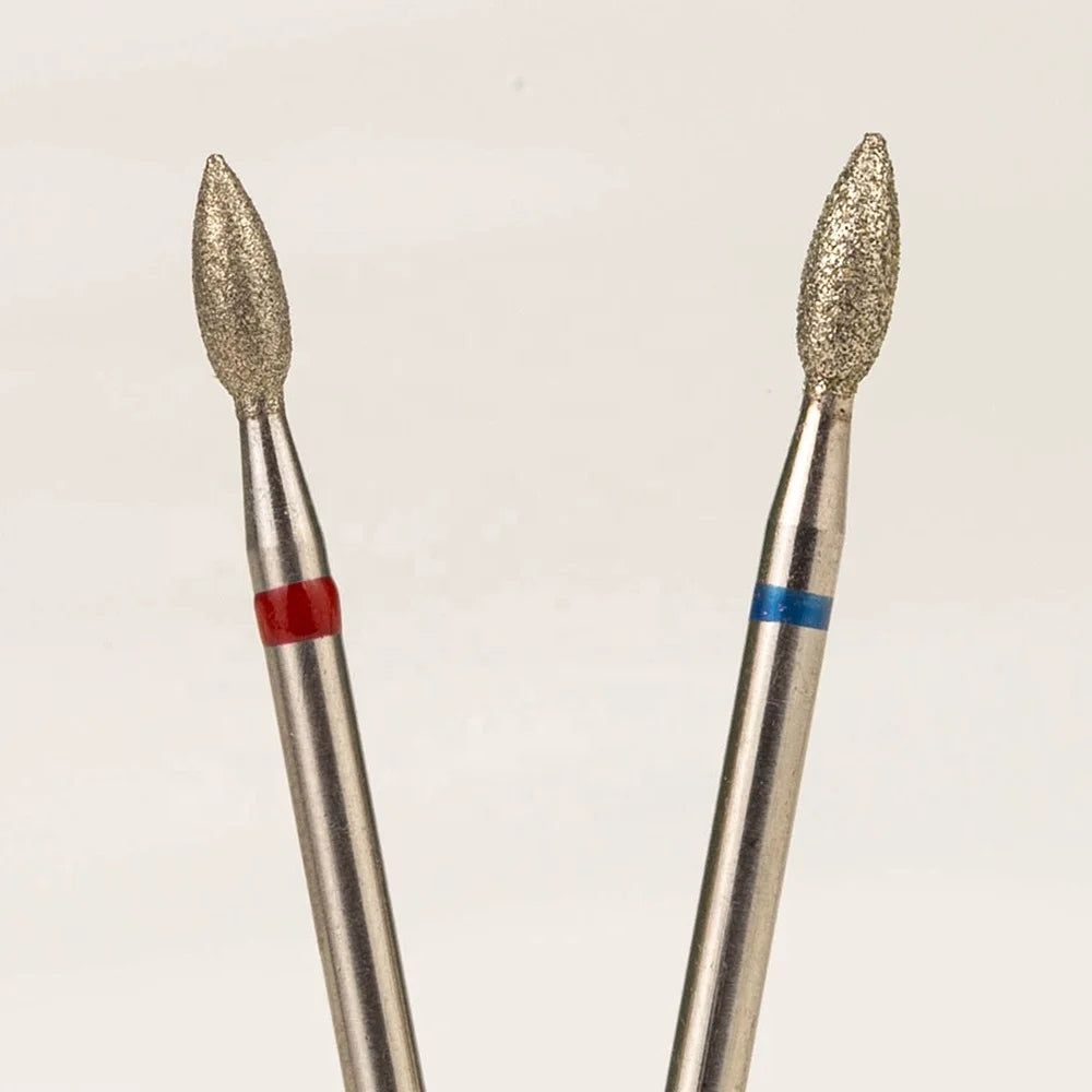 Fine Medium 3/32" Safety Professional Electric Drill Flame Drop Diamond Nail Russian Cuticle Bit in Stock