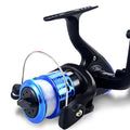 Small Plastic Ice Fishing Spinning Reel Size 200 5.5:1 Gear Ratio Left Hand Fake Bait for Winter Stream River Lake Fishing