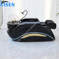 Kisen Luxury Automatic Electric Spa Head Water Therapy Shampoo Bed Hair Washing Massage Chair Shampoo Bed with Bowl Steamer