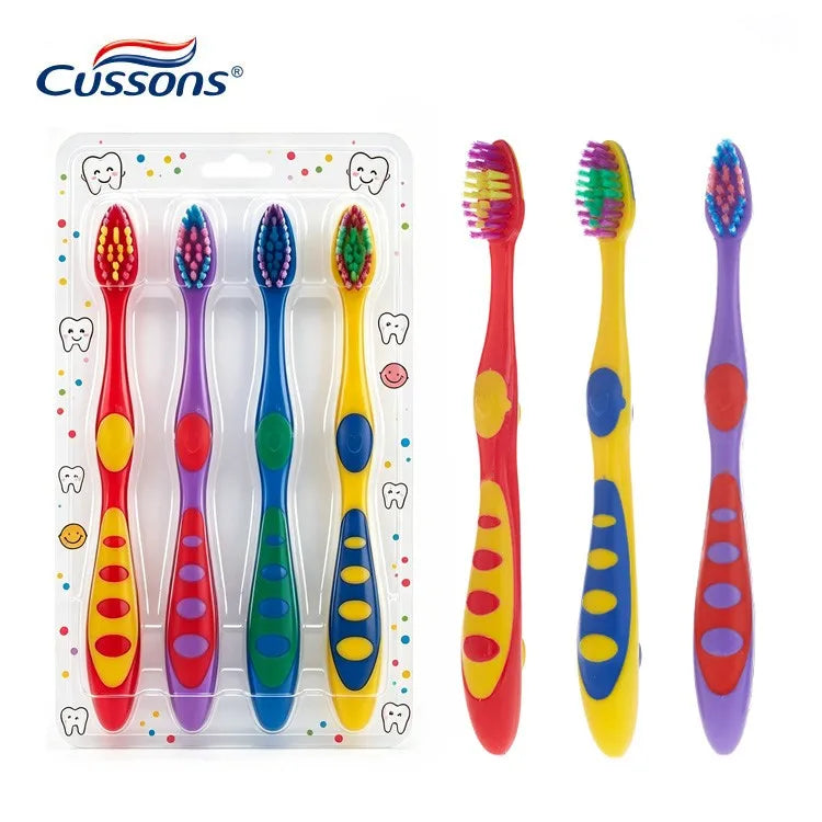 Cartoon Animal Shaped Handle Kids Toothbrush Toothbrushes Soft Toothbrush Oem Tooth Brush Set Ergonomic Anti-Slip Handle