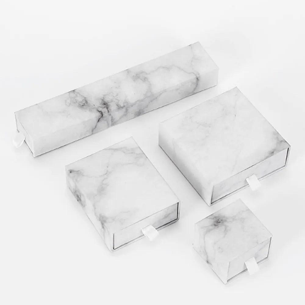 Paper Marble Texture Jewelry Packaging Drawer Box for Ring Bracelet Earring and Necklace China Manufacturer Supplier