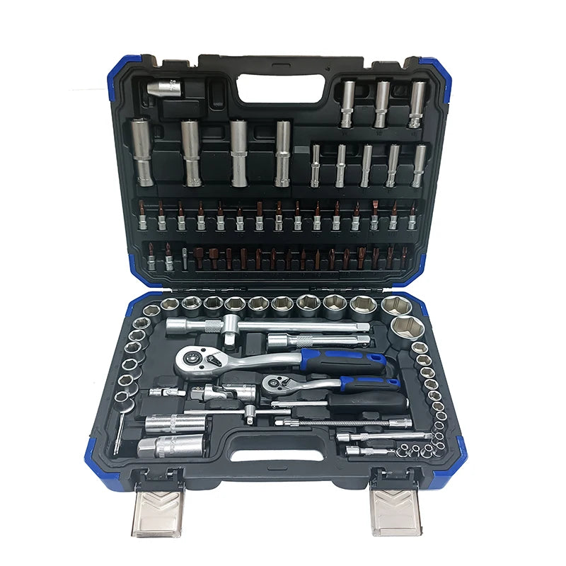 94pcs 1/4" & 1/2" Dr Customized Set of Manual Machine Auto Repair Combination Tool Sets Repair Kit Wrench Socket