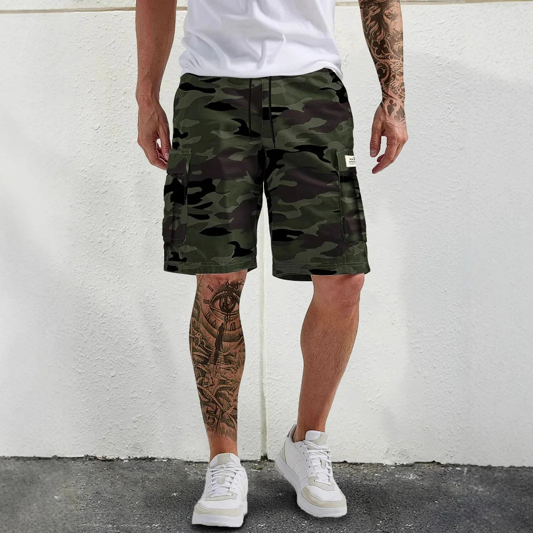 Summer Wholesale Camo Cargo Shorts for Men Extreme Motion Waist Elastic Cargo Short Casual Wild Outdoor Work Relaxed Fit Shorts