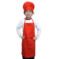 New Kids Fashion Kitchen Cute Apron Kids Apron and Chef Hat Sets