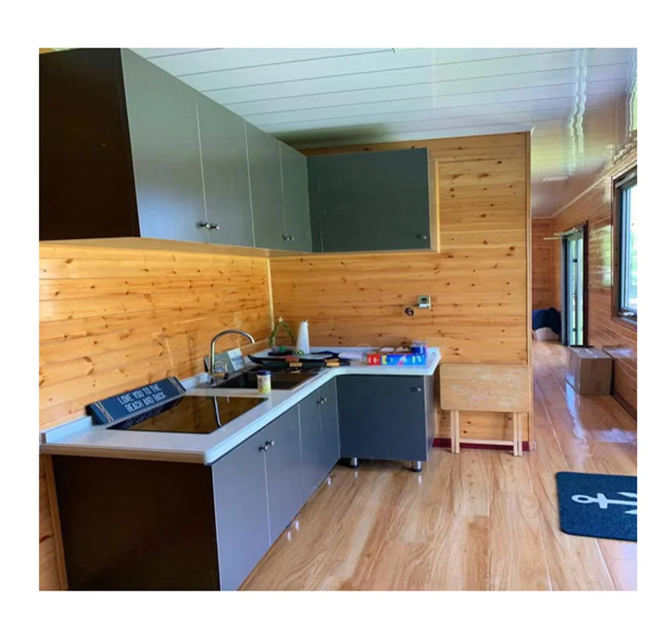 Shipping Portable 2 Bedroom 40 Feet Flat Pack Steel Container House for Villa Use