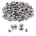 Metal Buttons  Screws Round Head Button Cross Screw Stud Rivet for DIY Craft Leather Repairs Decoration Accessories (Gold8mm)