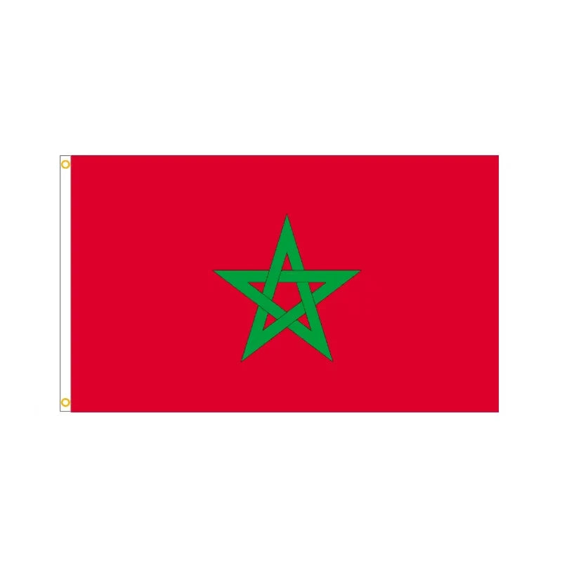 Qatar World 2022 Football Flags Digital Printing Moorish Marokko Moroccan Morocco Flag of Morocco
