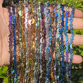 8x5mm 50pcs Colorful Moon Hematite Natural Stone Beads Gold Plated Charm Loose Spacer Beads for Jewelry Making DIY Bracelet