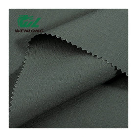 RTS Woven Camouflage Ripstop Plain Dyed Fabric Anti-Tearing WR T/C 65/35 Dark Green for Uniform