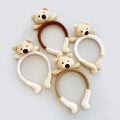 Korean Cute Cartoon Bear Doll Lamb Wool Hair Hoop Girls Fashion Curly Hair Accessories Autumn and Winter Daily Furry Headbands