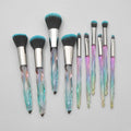 Crystal Makeup Brush Factory Price Foundation Brush Free Sample Synthetic Hair China OEM Professional Multicolor Custom 20 Sets
