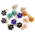 10mm Stainless Steel Colorful Flower Daisy Crystal Charms Beads for Jewelry Making DIY Bracelet Necklace Accessories Wholesale