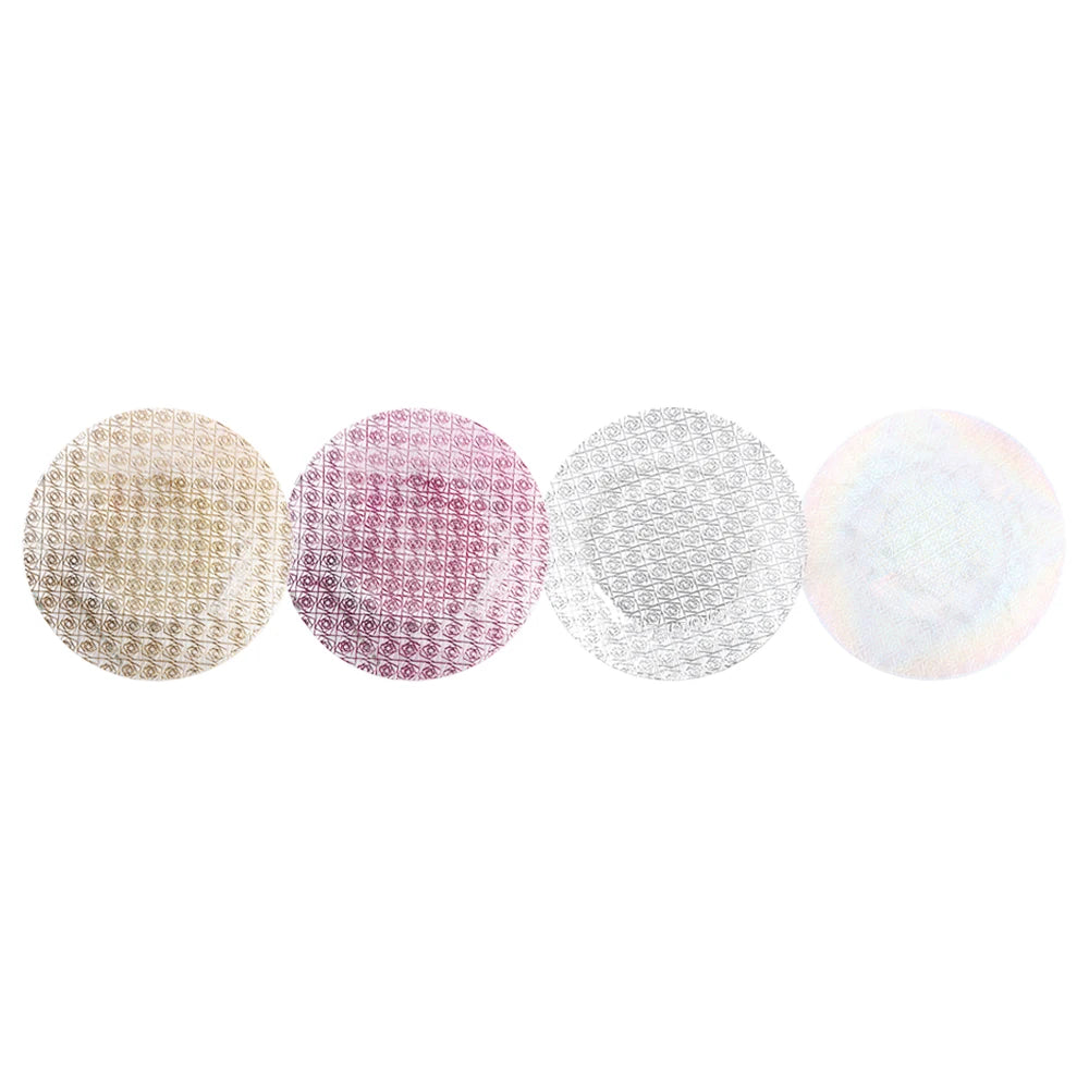 Wholesale Luxury Rose Pattern Glass Charger Dishes 13-Inch Wedding Decorative Plate in Rose Gold Silver Gold Color for Wedding