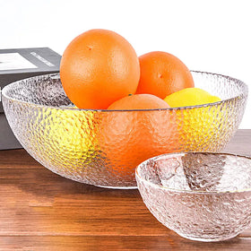 Nordic Creative Dessert Home clear Glass Tableware Salad Bowl Plate