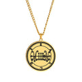 King Asmoday Sigil Demon Origins Seal Lesser Key of Solomon Jewelry Goetia Amulet Talisman Stainless Steel Pendant Necklace