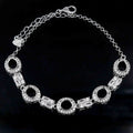 Sterling Silver 4*5/5*6mm Semi Mount Bracelet Empty Support Blank Setting S925 Base Holder Without Center Stone Inlay for DIY