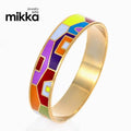 New Design Customized Jewelry Bracelet Stainless Steel Enamel Cuff Bracelet Bangle for Women Jewelry