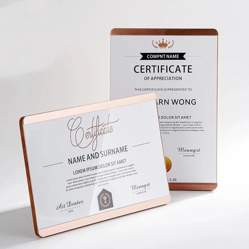 2026 New Design Wooden Business Authorized Brand Annual Metal Acrylic Trophy Award Plaque Custom