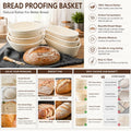 Custom Logo Reusable Easy Clean Handmade Bread Proofing Basket OEM ODM Banneton Dough Basket with Private Label Packaging