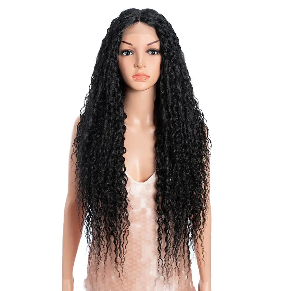 Modern Style Icon 30" Long Curly for Lace Front Wig for Women High Temperature Fiber Heat Resistant 130% Density Replacement