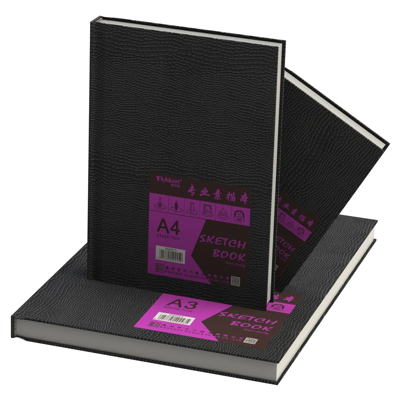 A5 Size  PU Cover Sketchbook Printing