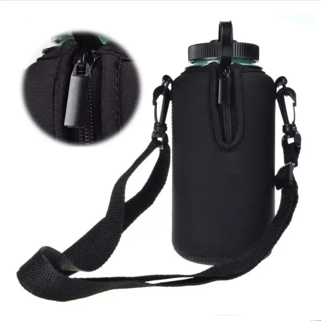 32 oz Wide-Mouth Neoprene Insulated Water Bottle Sleeve VASTOP Portable Cooler Carrier with Shoulder Strap and Zipper