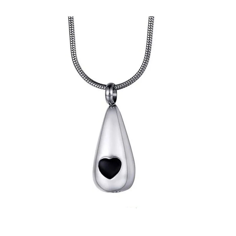 Customized New Fashion Stainless Steel Silver Mini Cremation Urns Bottle Heart Pendant Necklace Pet Urns for Dogs Ashes