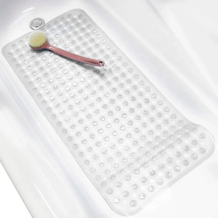 88x40CM Premium Extra-Long Anti-Slip Bathtub Mat with Drain Holes and Strong Suction Cups for Shower and Bathtub Safety Bath Mat