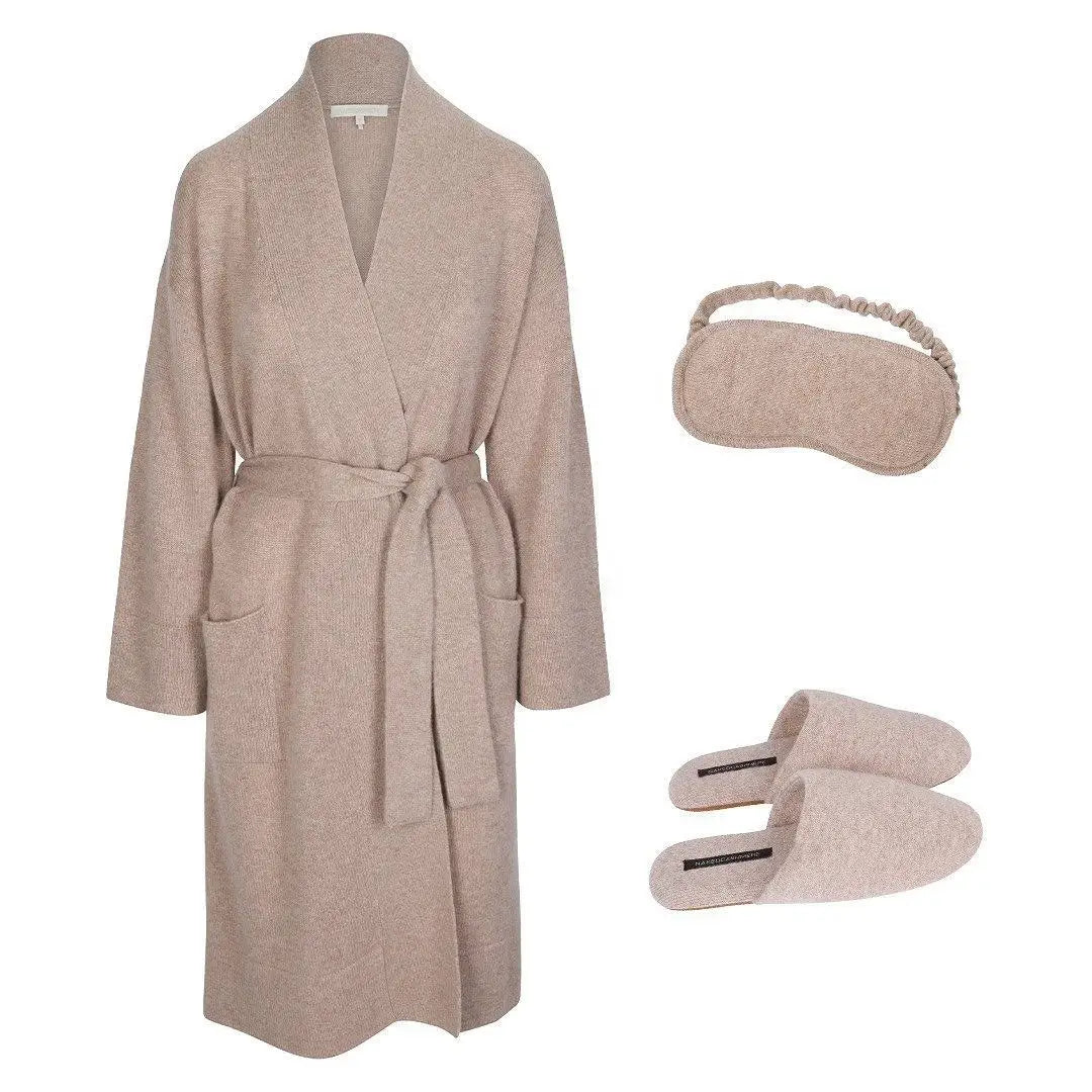 2026 Custom Designer Logo Robe Lounge Wear Femme Women Luxury Knitted Cardigan Warm Polyester Cotton Robe Women With Belt