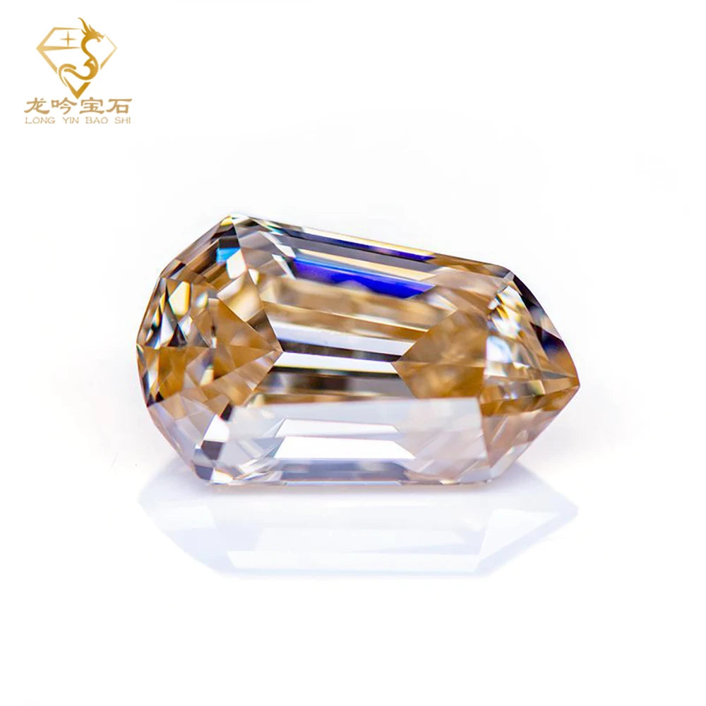Hot Gems Yellow Diamond Moissanite Fancy Cut 5.00 Carat Genuine Moissanite Diamond Loose Gemstone