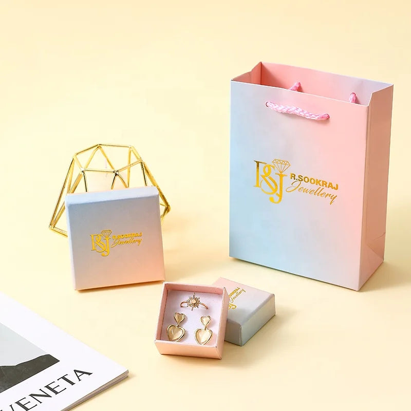2024 A1 Custom Logo Printed Embossed/Debossed CMYK/Pantone Color Paper Packaging Gift Box for Earring Ring Jewelry Storage