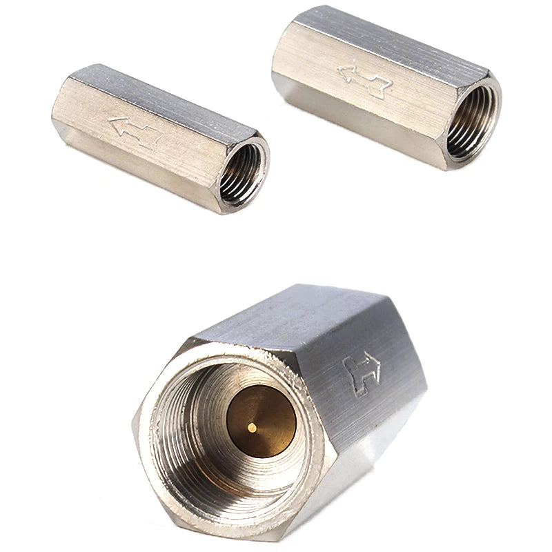 1/8\" 1/4\" 3/8\" 1/2\" BSP Female Thread Brass Pneumatic Full Port One-Way Stop Check Valve for Air Water Oil Gas