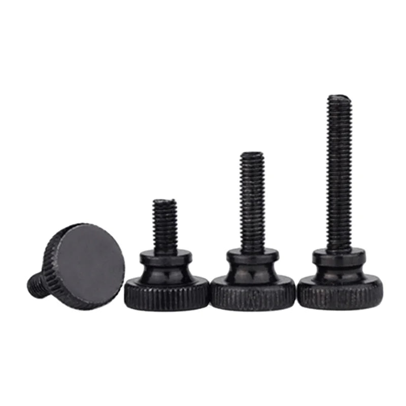 Stainless Steel Black M3/M4/M5/M6/M8/M10 Metric Knurled Knobs Thumb Screw Twist GB834 High Step Head Hand Tighten Adjusted Bolt