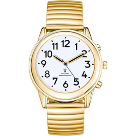 English Spanish Talking Watch for the Blind Visually Impaired Seniors Expanding Strap Watchband Bracelet Quartz Analog Voice Wit