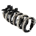 Fashion Luxury Party Women Baroque Rhinestone Crystal Jewel Pear Headband Hairband Bride Wedding Diamond Bow Knot Headband