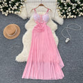 LW0782 Dinner Dress Women'S New High-End Elegant Dress Women'S Lace V-Neck Sling Mesh Elegant Party Dresses Woman