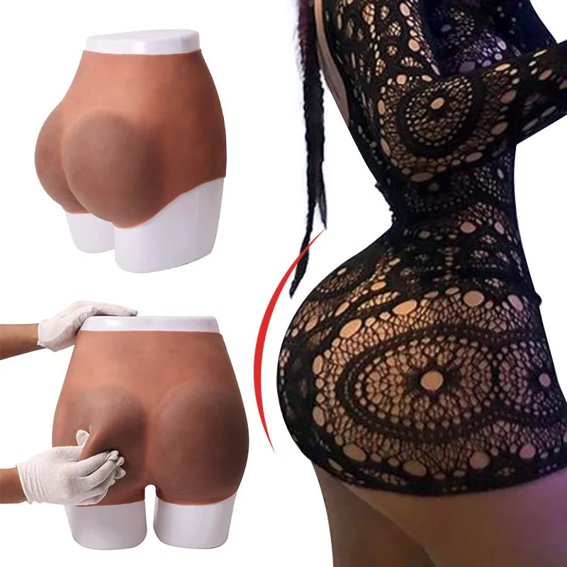 New Realistic Fake Butt Silicone Buttocks Enhancing Life Buttocks Pants Bum Padded Panties Triangle Plus Size Shaper for Women