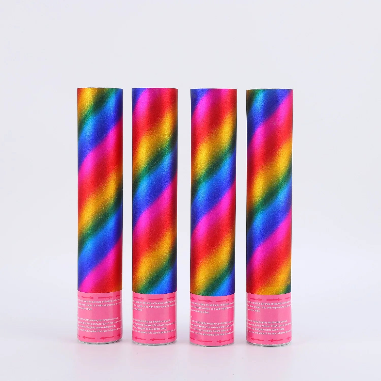 Round Aluminum Cylindrical Foil Confetti Metal Boom Manual Party Popper