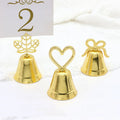 Heart Bow Maple Leaf Shape Silver Gold Bell Place Seat Name Card Photo Holder Memo Clip Party Wedding Table Decoration Favors