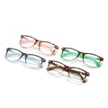 HS66379 Unisex Rectangle Frame 1pc TR Presbyopia Fashion Blue Light Blocking Spring Hinge PC Material Glass Frame for Men Women