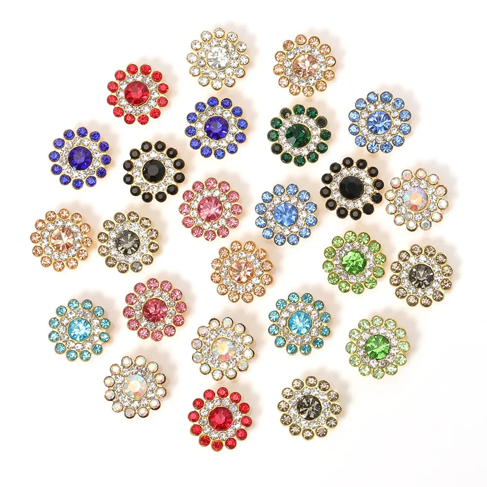 50pcs/lot Crystal Claw Rhinestone Flatback Sewing Cabochons Bezel Beads for Jewelry Making DIY Needlework Handmade Bows