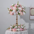 Pink and White Rose Flower Ball Flower Loop for Wedding Decoration Artificial Flower Ball Table Centerpieces