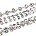 Wholesale Crystal Glass Rhinestone Bridal Trimmings for Wedding Dressclothings Decoration