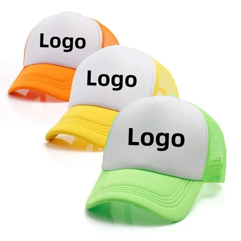 Wholesale Custom Blank Breathable Mesh 5 Panel Front Foam Sports Caps Trucker Hats