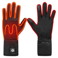 Hot Black Waterproof Snow-proof Ultra Thin Heated Glove Liners Rechargeable Breathable Touchscreen Compatible Men's Gloves