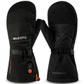 Wasoto Heated Mittens Battery Ski Gloves Electric Rechargeable Mittens for Skiing Camping Hiking Arthritis Hands Men Women